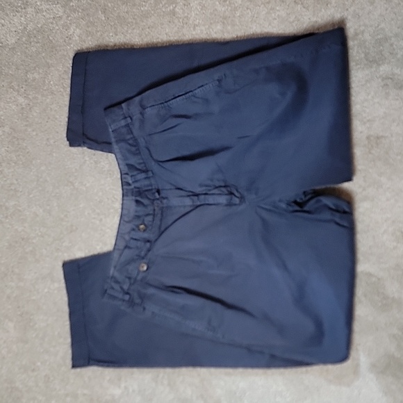 Faconnable navy lightweight cotton cuffed hem pleated trouser/pant - Picture 10 of 14